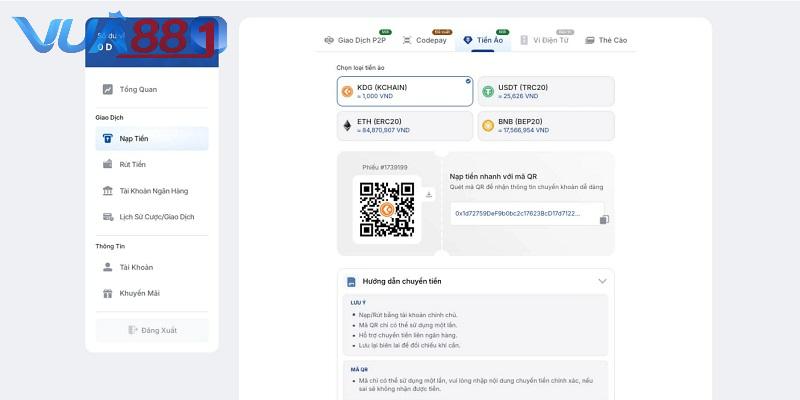 Chọn phương thức nạp tiền phù hợp